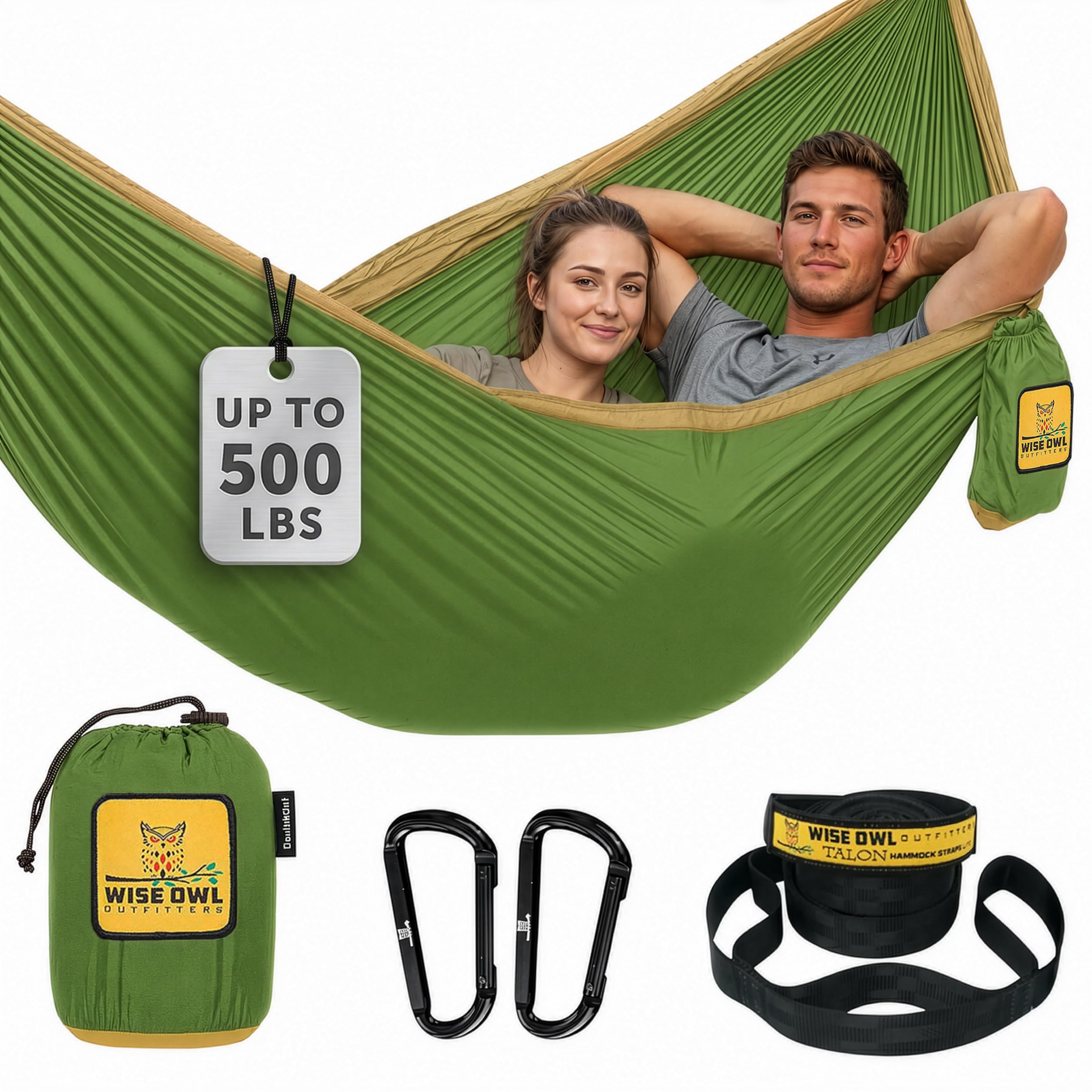 Heavy-Duty Portable Camping Hammock with Tree Straps
