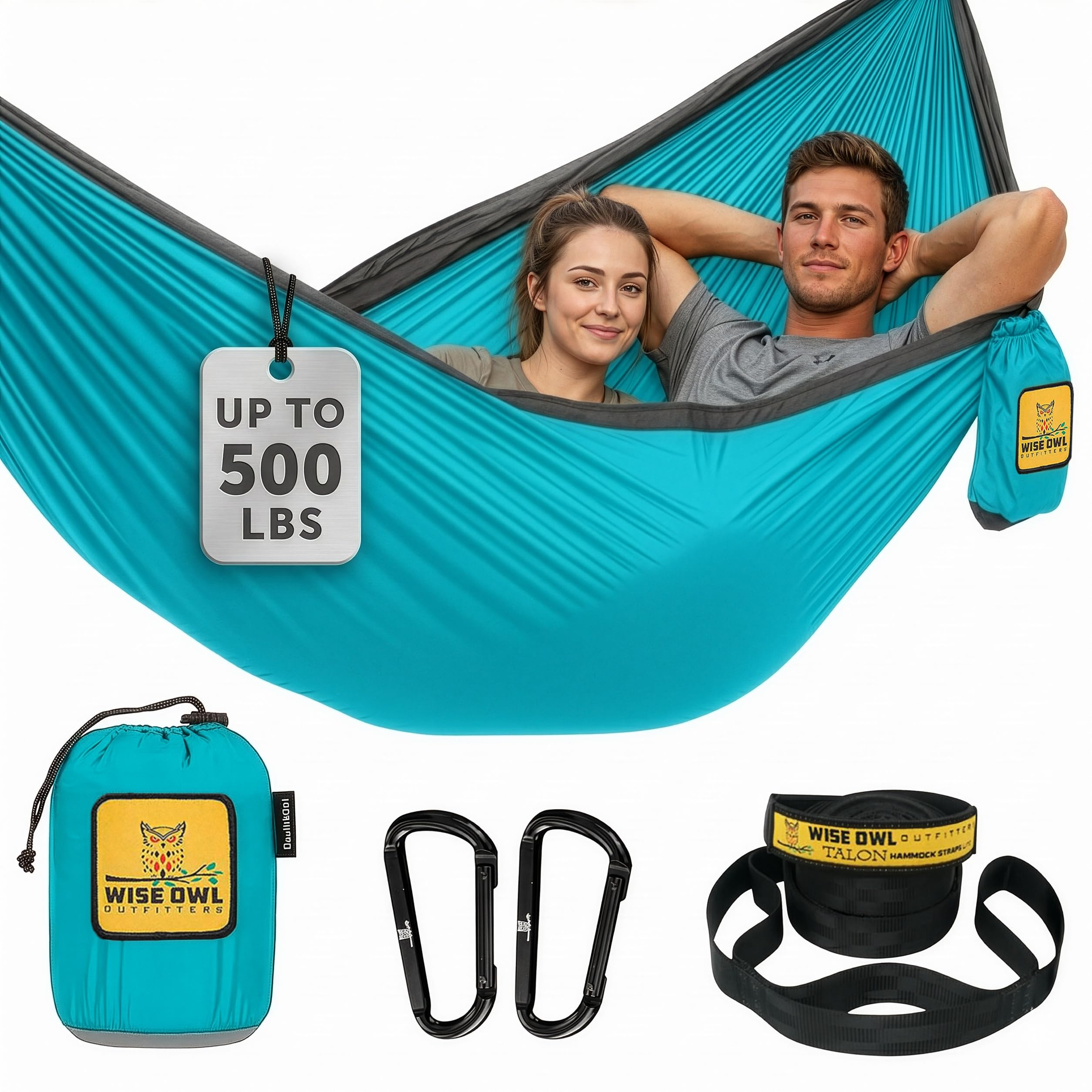 Heavy-Duty Portable Camping Hammock with Tree Straps