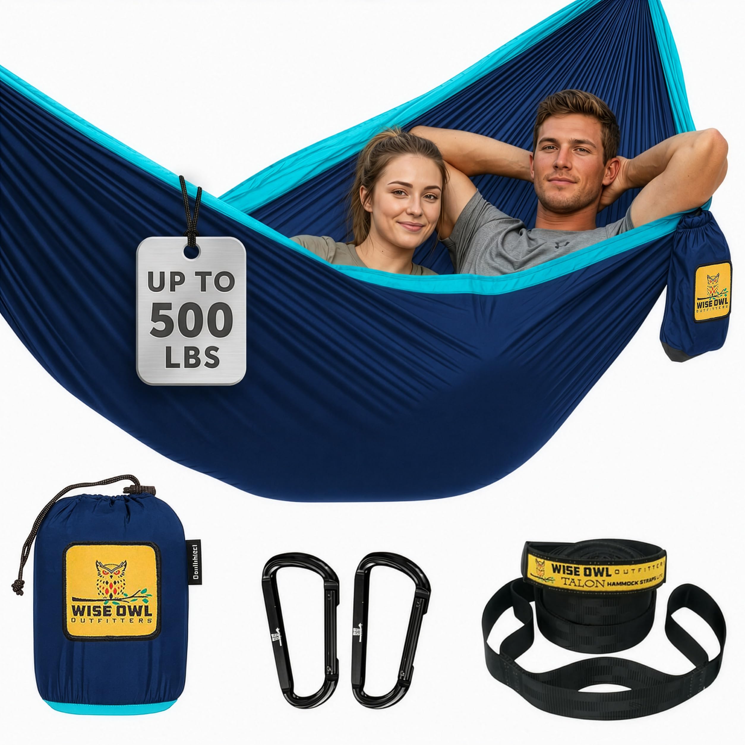 Heavy-Duty Portable Camping Hammock with Tree Straps