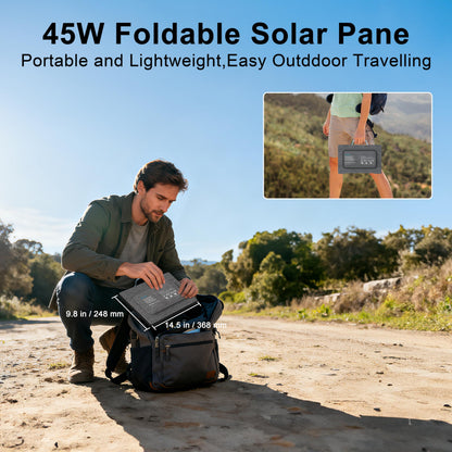 Foldable Waterproof Portable Solar Panel Charger for Camping and Off-Grid Use