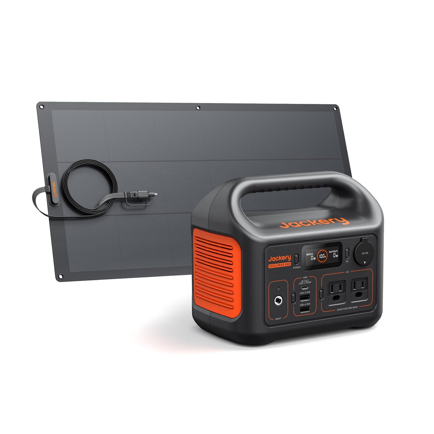 Portable Solar Generator 293Wh Lithium Backup Power Station for Camping and Outdoor Use