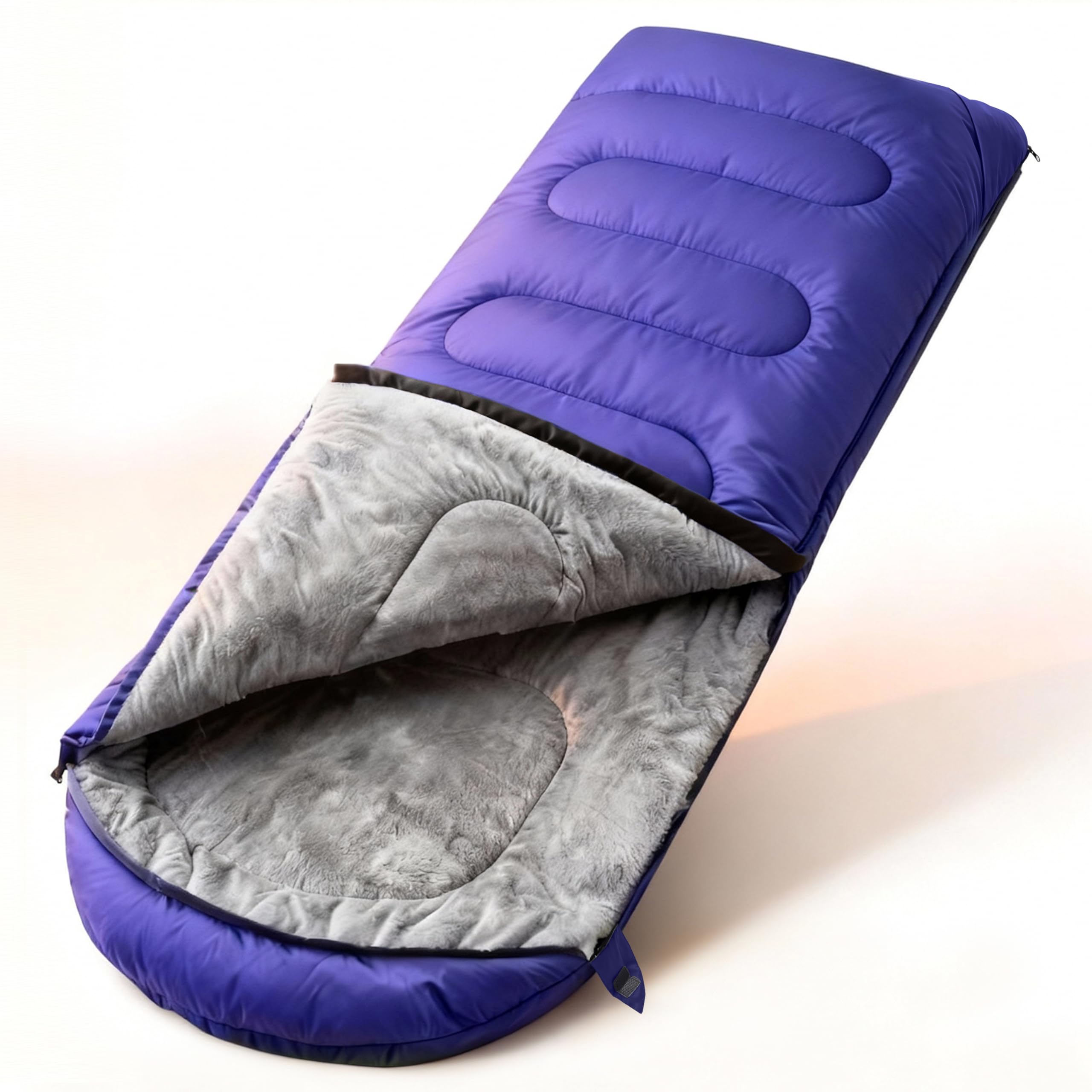 Adult Cold Weather Fleece-Lined Waterproof Sleeping Bag