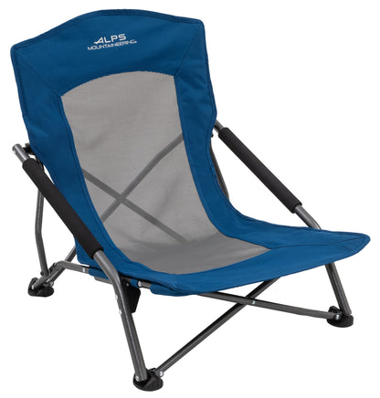 Low Profile Folding Camping Chair with Mesh Back and Carry Bag