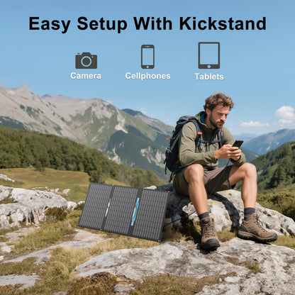 Foldable Waterproof Portable Solar Panel Charger for Camping and Off-Grid Use