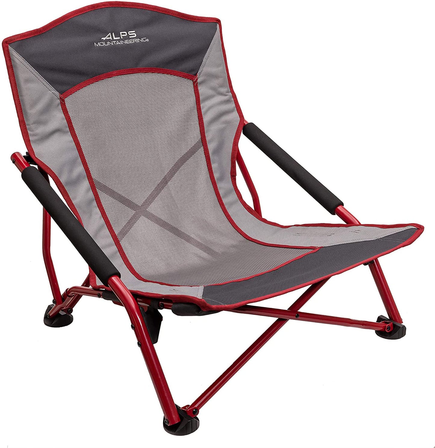 Low Profile Folding Camping Chair with Mesh Back and Carry Bag