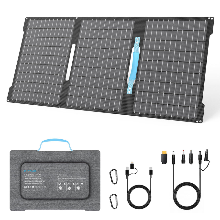Foldable Waterproof Portable Solar Panel Charger for Camping and Off-Grid Use