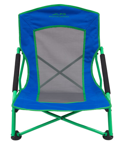 Low Profile Folding Camping Chair with Mesh Back and Carry Bag