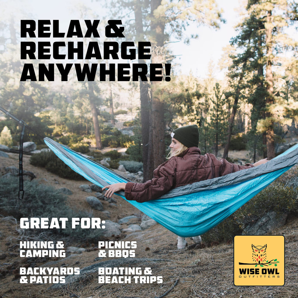 Heavy-Duty Portable Camping Hammock with Tree Straps