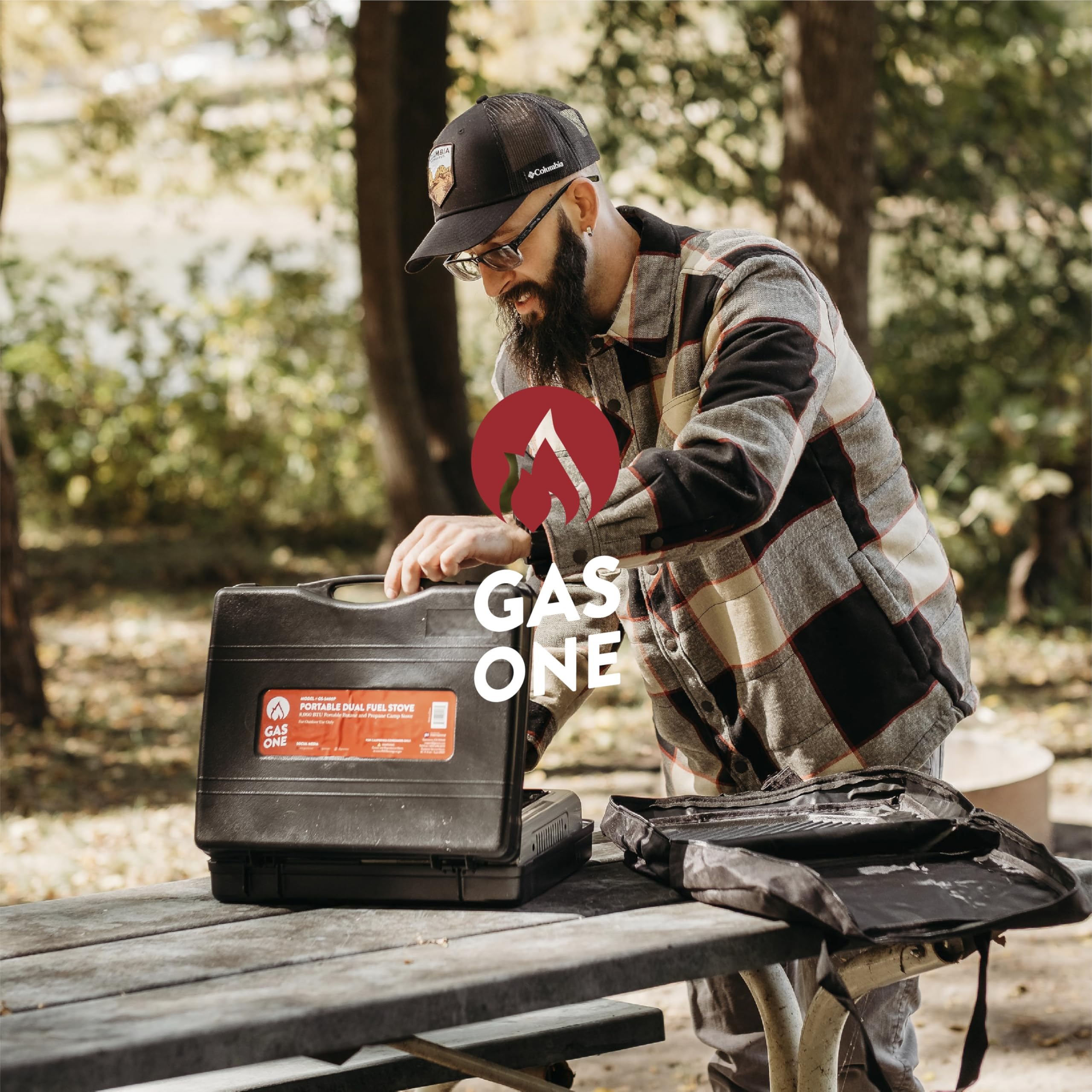 Dual Fuel Portable Camping Stove with Carrying Case
